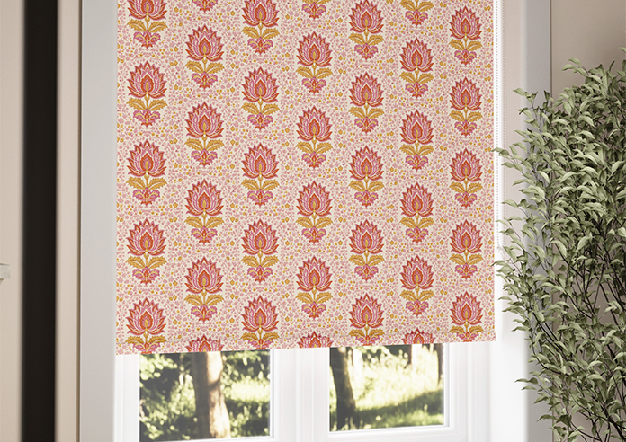 Petal & Block Lotus Blossom, Sunset - Roller Blind - Image 5